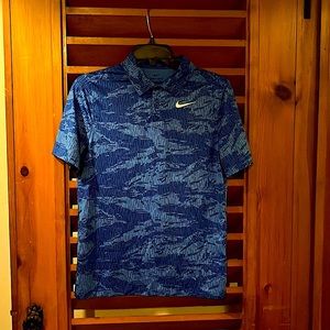 Nike Drifit Polo Blue Camo.